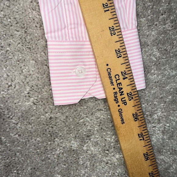 NWT G/FORE Men's Medium Lilac Pink Stripe Skull & Crossbones Button Up Shirt - Picture 9 of 11